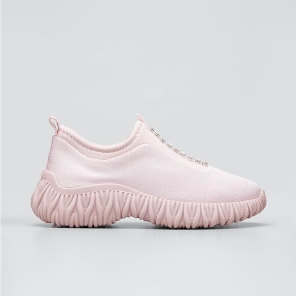 Miu Miu Shoes - Miu Miu Crystal-Embellished Low Top Sneakers, New, Size 39.5